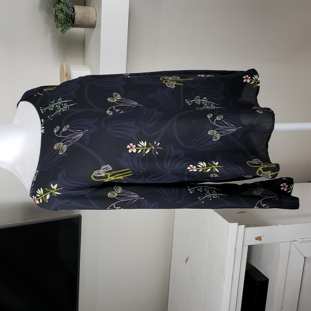 Loft Floral Print Long Sleeve Blouse - Picture 4 of 10